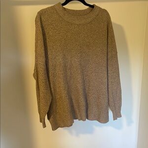 Aerie Cozy Tan Crew Neck Sweater